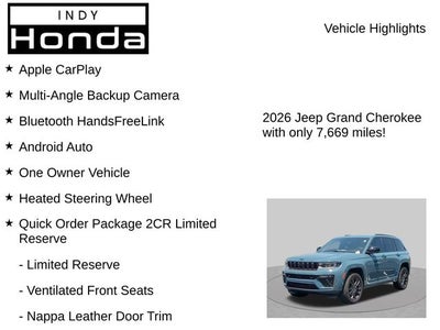 2026 Jeep Grand Cherokee Limited Reserve