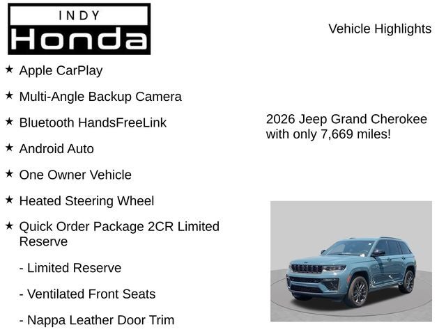 2026 Jeep Grand Cherokee Limited Reserve