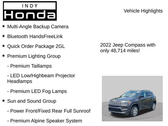 2022 Jeep Compass Latitude Lux
