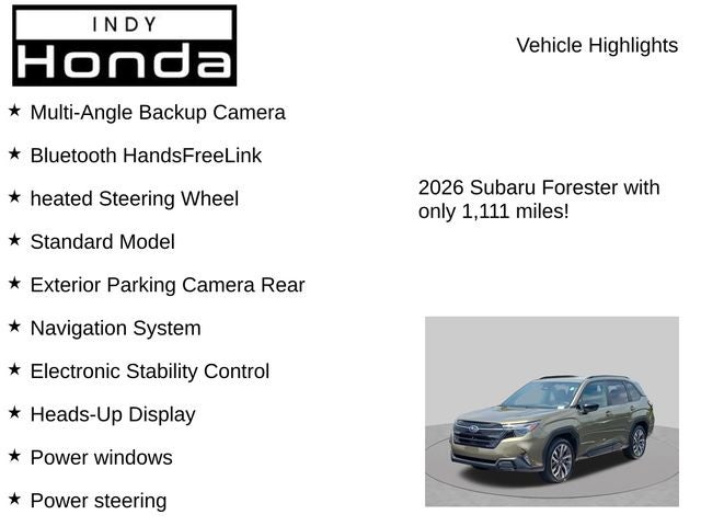 2026 Subaru Forester Touring