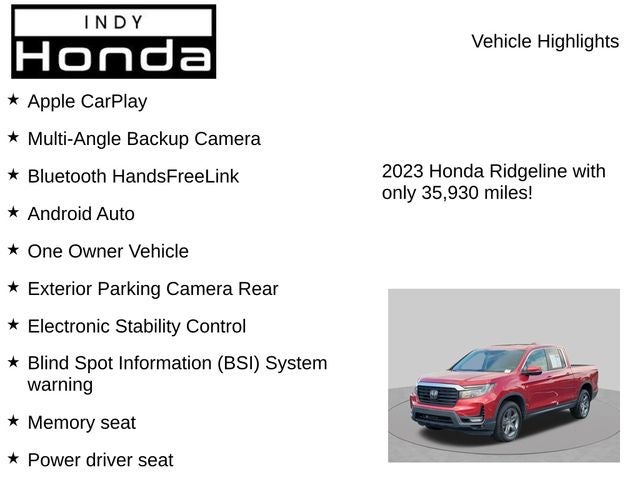 2023 Honda Ridgeline RTL