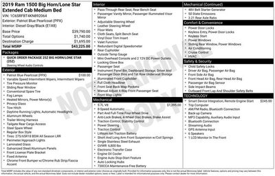 2019 RAM 1500 Big Horn/Lone Star