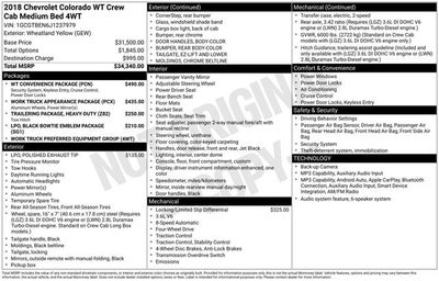 2018 Chevrolet Colorado Work Truck