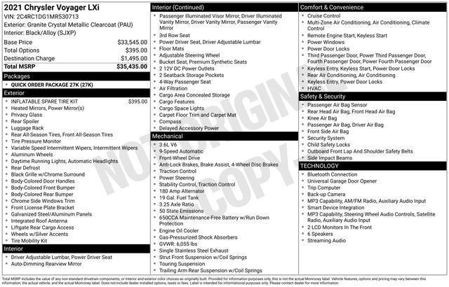 2021 Chrysler Voyager LXI