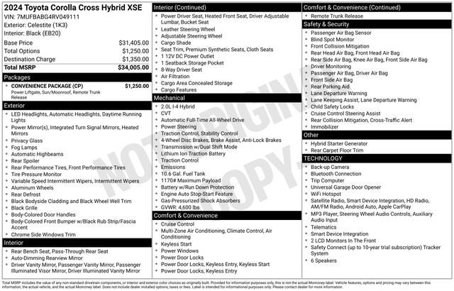 2024 Toyota Corolla Cross Hybrid XSE