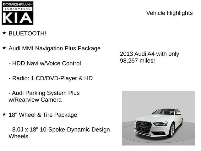 2013 Audi A4 2.0T Premium Plus quattro